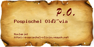 Pospischel Olívia névjegykártya